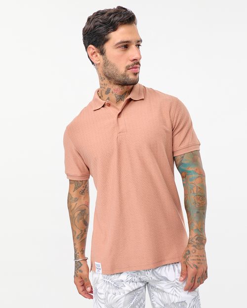 Polo Cuello Camisa Hombre Cruz Rosa Mocca