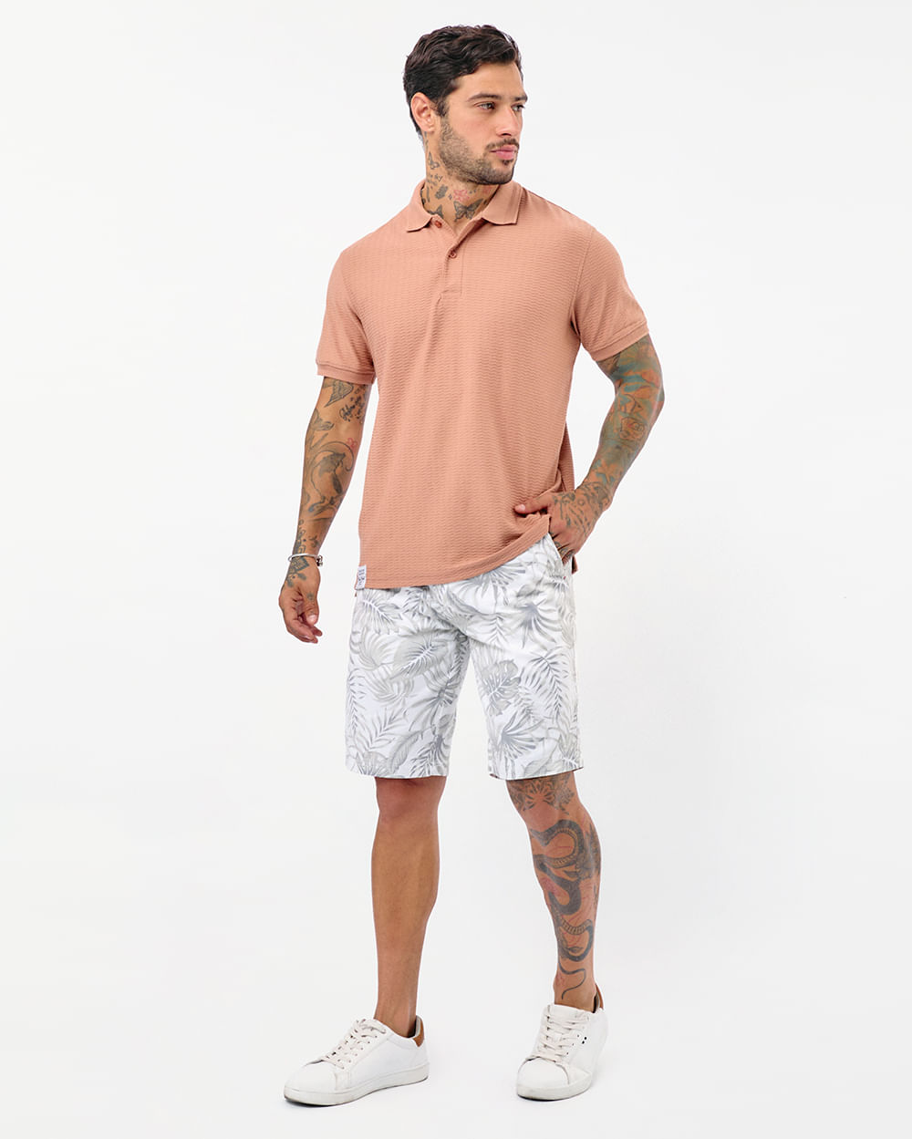 Polo-Cuello-Camisa-Hombre-Cruz-Rosa-Mocca-M