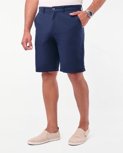 Bermuda Hombre Noriega Azul Nautico Seda