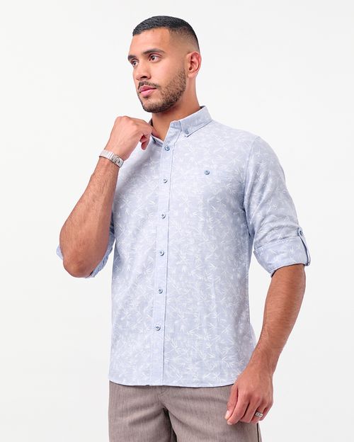 Camisa Hombre Bernar Celeste Agua