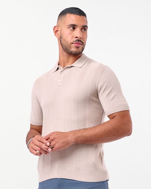 Polo Cuello Camisa Hombre Barcos Beige Arena