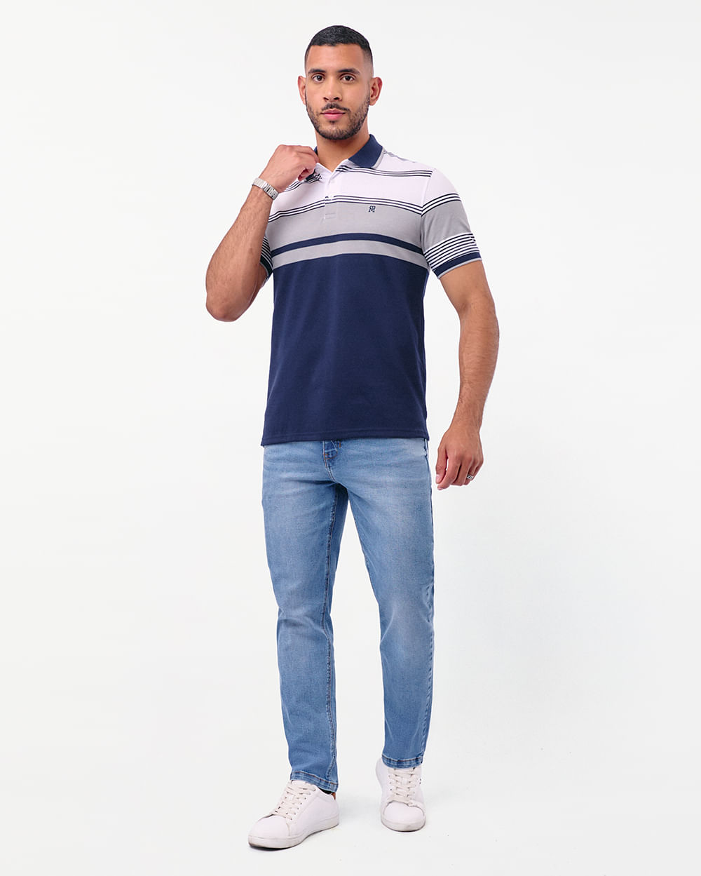 Polo-Cuello-Camisa-Hombre-Saylor-Gris-Claro-M