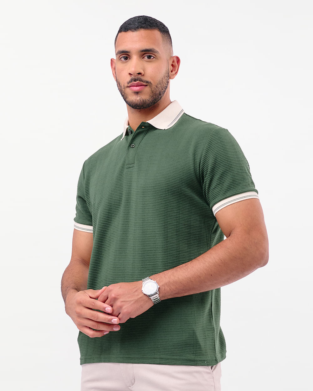 Polo-Cuello-Camisa-Hombre-Piero-Verde-Esmeralda-M