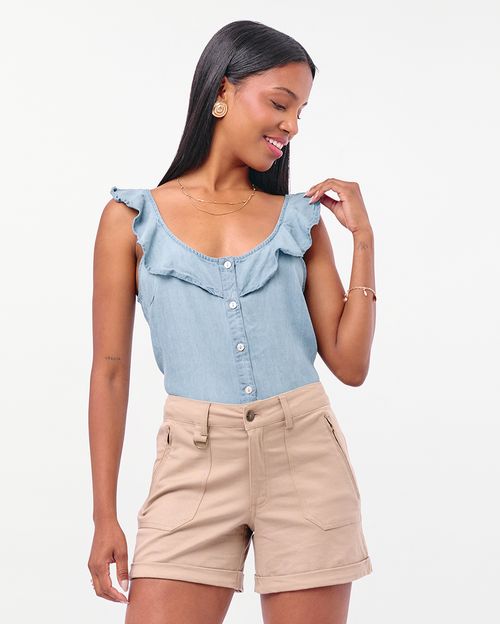 Blusa Mujer Rosalie Light Wash