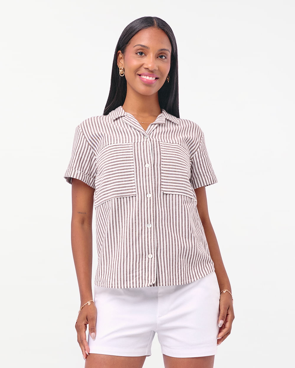 Blusa-Mujer-Camila-Print-Marron-Coffee-S