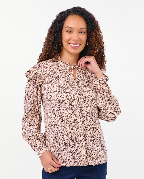 Blusa Mujer Agnes Print Rosa Nube