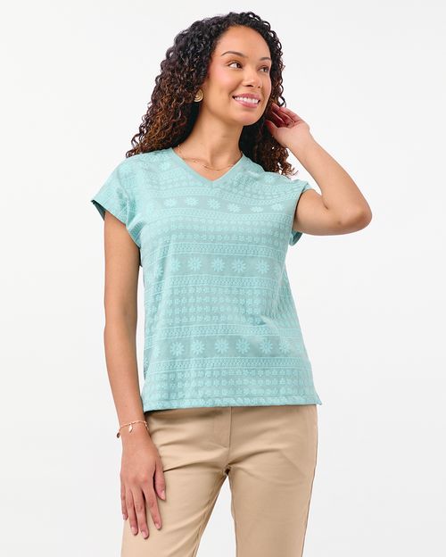 Polo Mujer Catalina Verde Wave