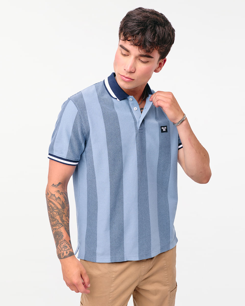 Polo-Cuello-Camisa-Hombre-Bertie-Acero-Denim-M