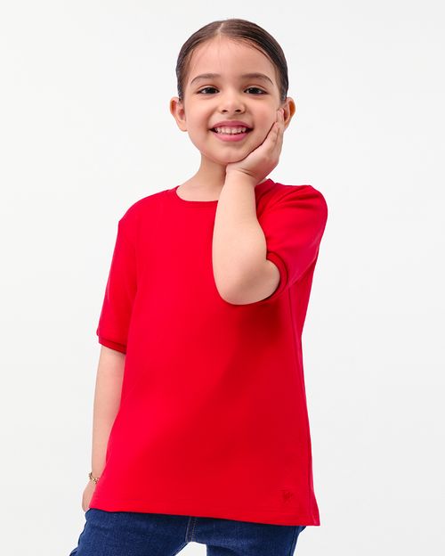 Polo Niña Marcela Rojo Fuerte