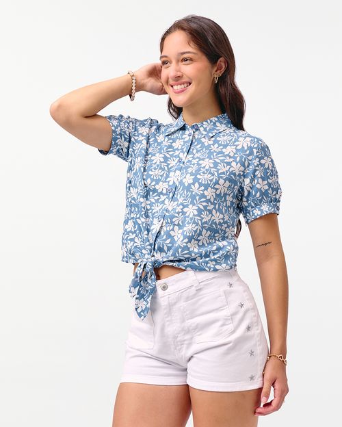 Blusa Mujer Kia Azul Acero