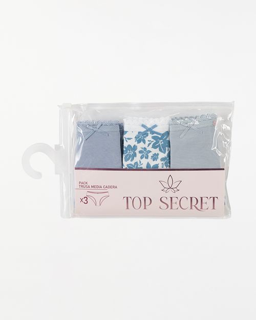 Trusa Pack x 3 Mujer Kalena Celeste