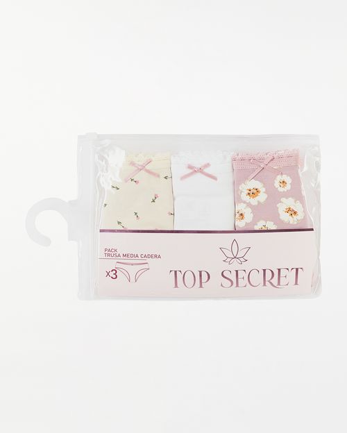Trusa Pack x 3 Mujer Kalena Rosado
