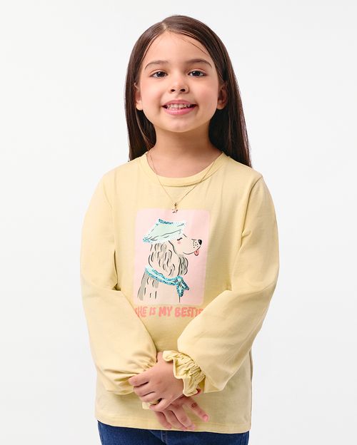 Polo Niña Mariamanda Amarillo Pastel