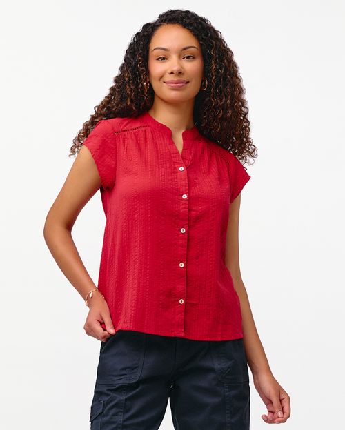Blusa Mujer Cata Solid Teja Dusty