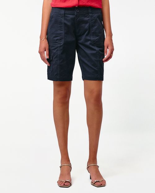 Bermuda Mujer Margaret Solido Azul