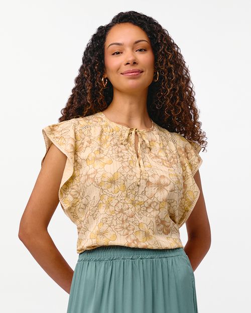 Blusa Mujer Vale Beige Crema