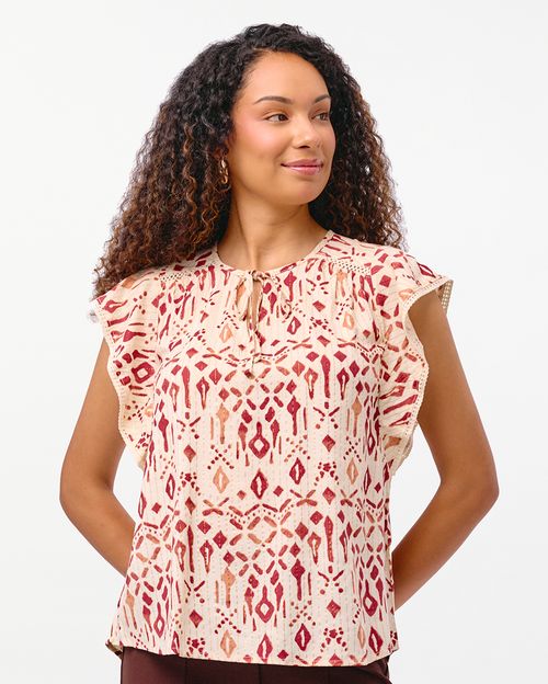 Blusa Mujer Vale Rojo Fuerte