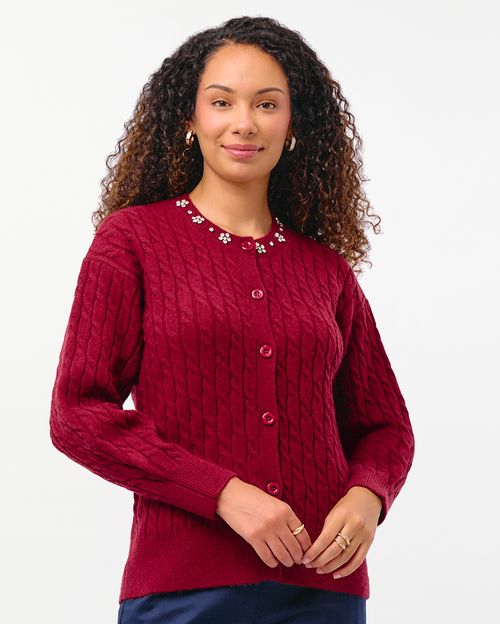 Chompa Mujer Chenil 3 Borgoña