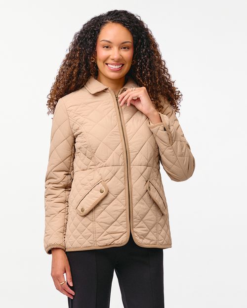 Casaca Mujer Jenifer Beige Botanico