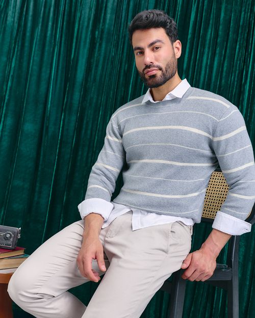 Chompa Hombre Forsyth Grey Fit Poly Htr