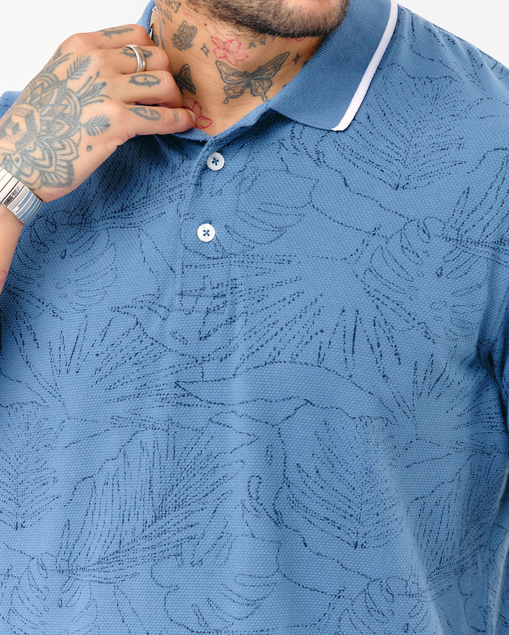 Polo-Cuello-Camisa-Hombre-Cobosneck-Acero-Denim-M