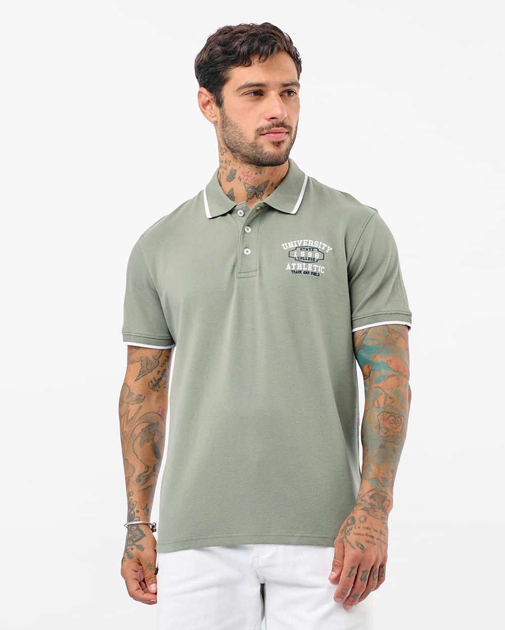 Polo-Cuello-Camisa-Hombre-Cobosneck-Verde-Olivo-M
