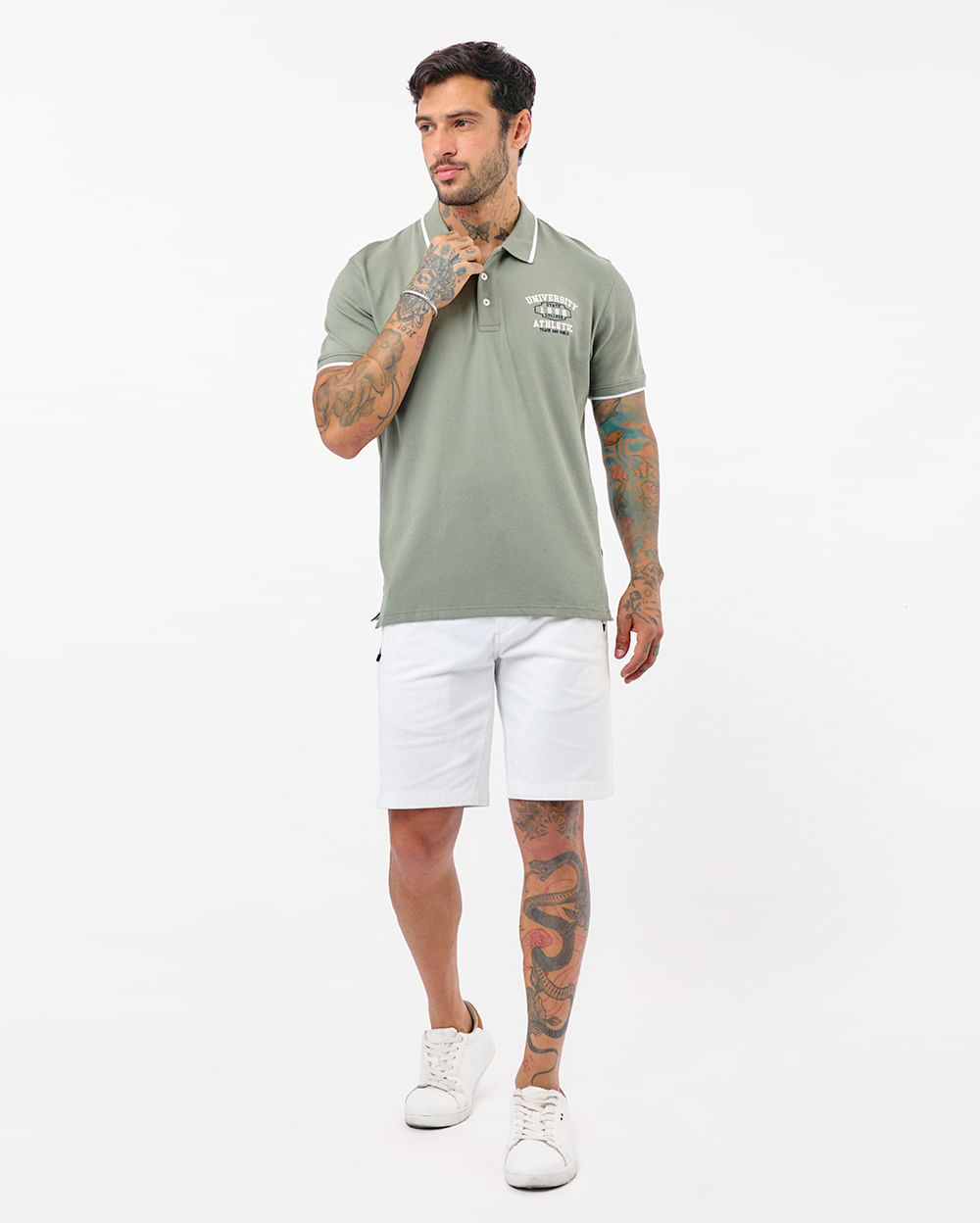 Polo-Cuello-Camisa-Hombre-Cobosneck-Verde-Olivo-M