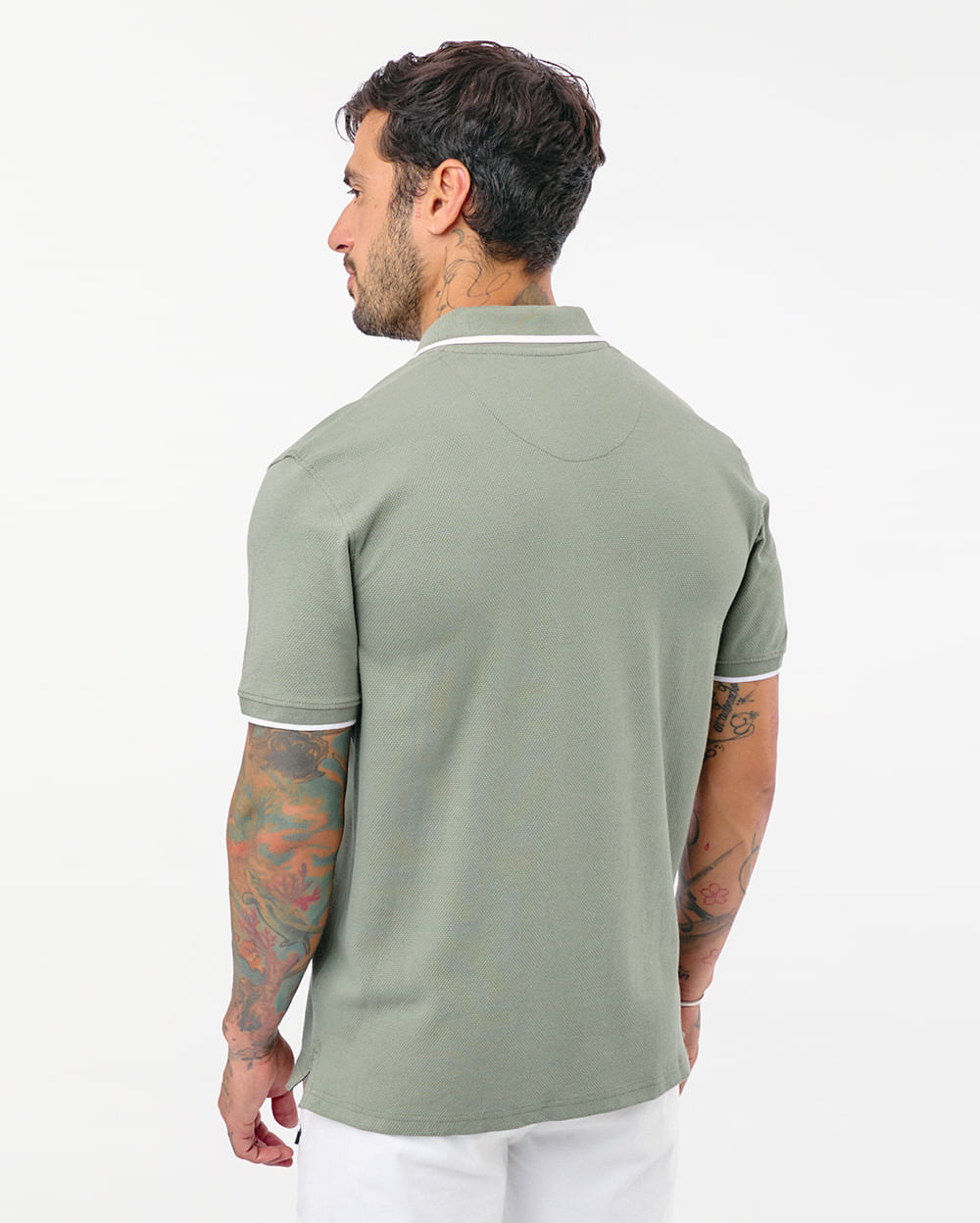 Polo-Cuello-Camisa-Hombre-Cobosneck-Verde-Olivo-M