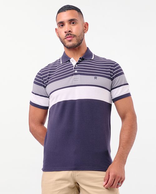 Polo Cuello Camisa Hombre Saylor Azul Dutty