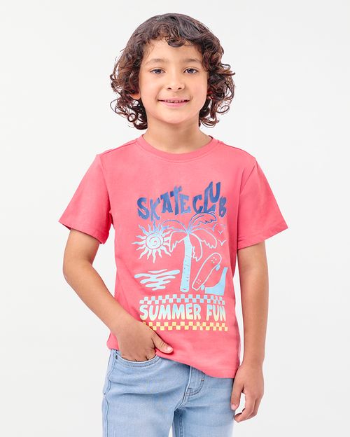 Polo Niño Eros Coral Carmin