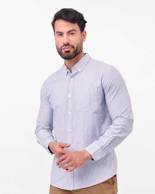 Camisa Hombre Piedro Azul Violeta
