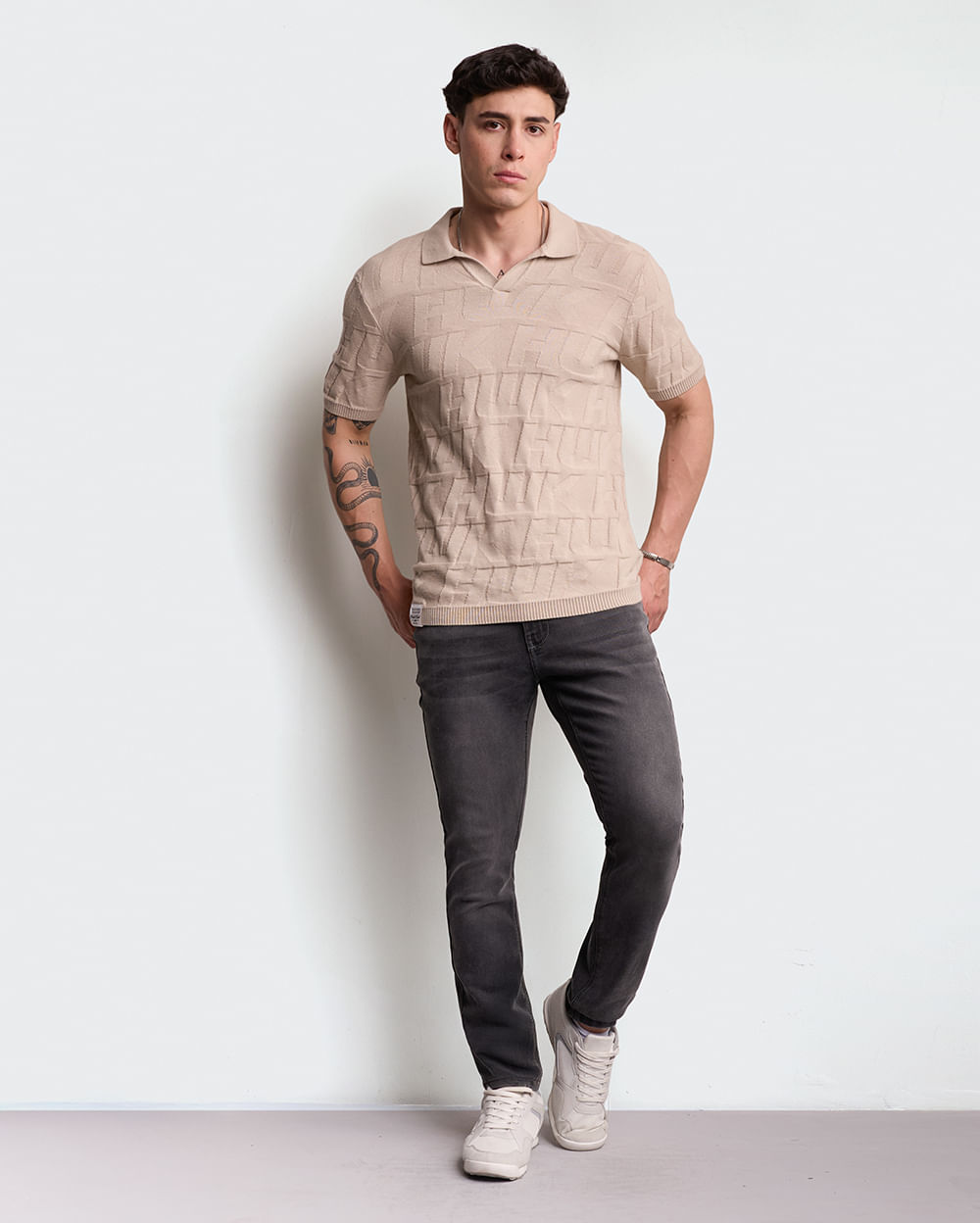 Polo-Cuello-Camisa-Hombre-Leonard-Beige-Botanico-M