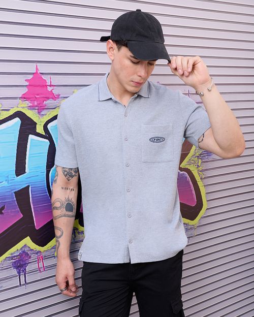 Camisa Hombre Neci Gris Melange