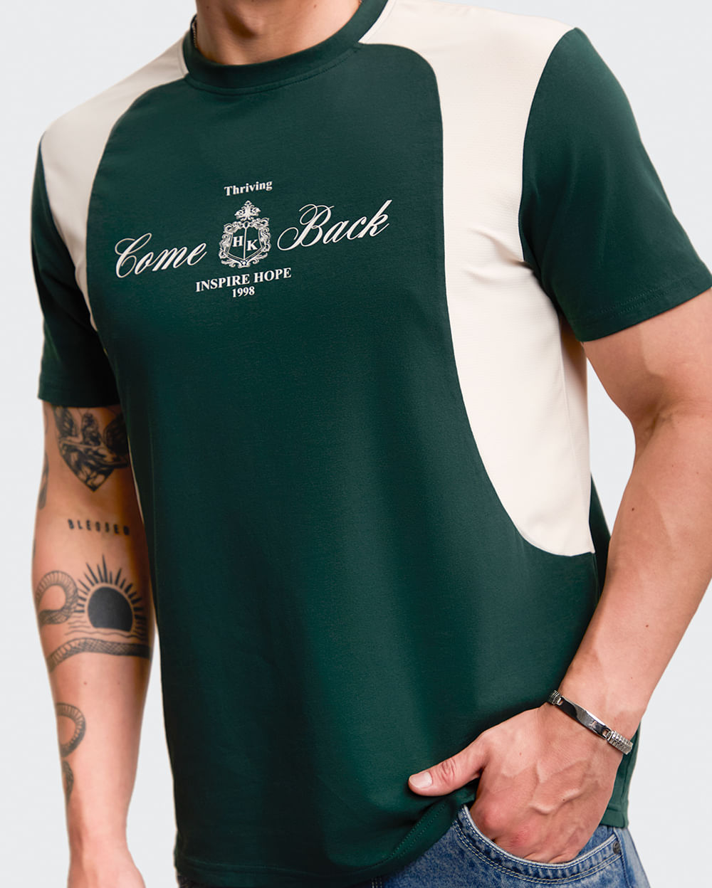 Polo-Hombre-Blak-Verde-Esmeralda-M