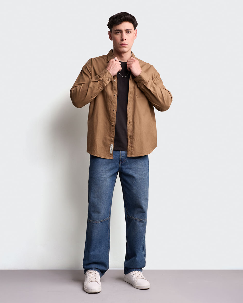 Camisa-Hombre-Aldo-Marron-Claro-M