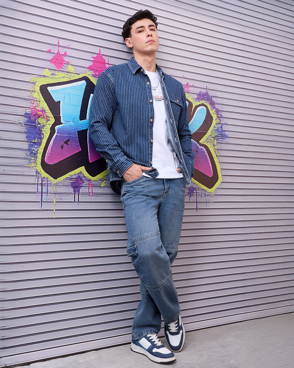 Camisa-Hombre-Nero-Medium-Wash-M