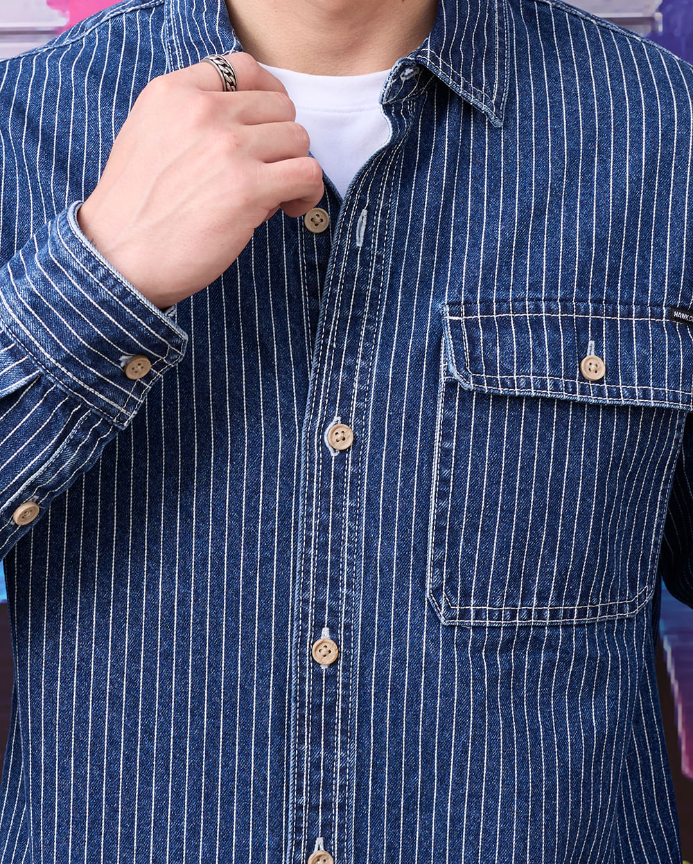 Camisa-Hombre-Nero-Medium-Wash-M