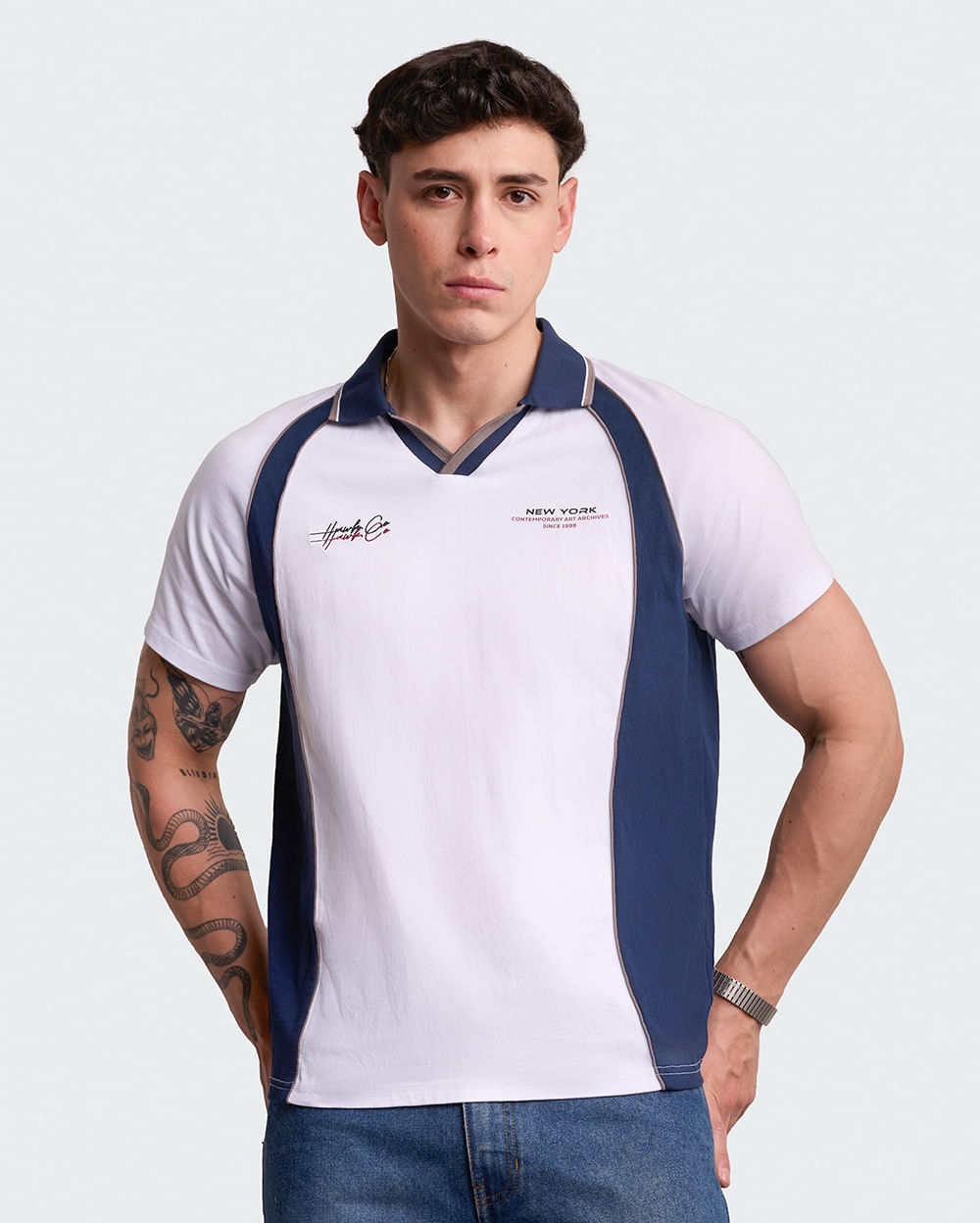 Polo-Cuello-Camisa-Hombre-Luque-Blanco-Optico-M