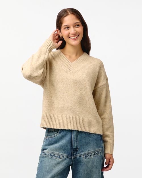 Chompa Mujer Camila Crema