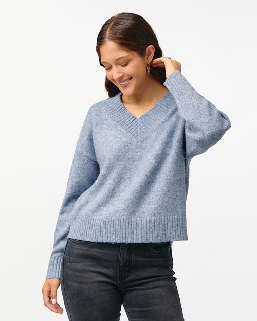 Chompa Mujer Camila Azul Denim