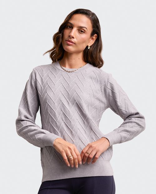 Chompa Mujer Mora 3a Gris Arena