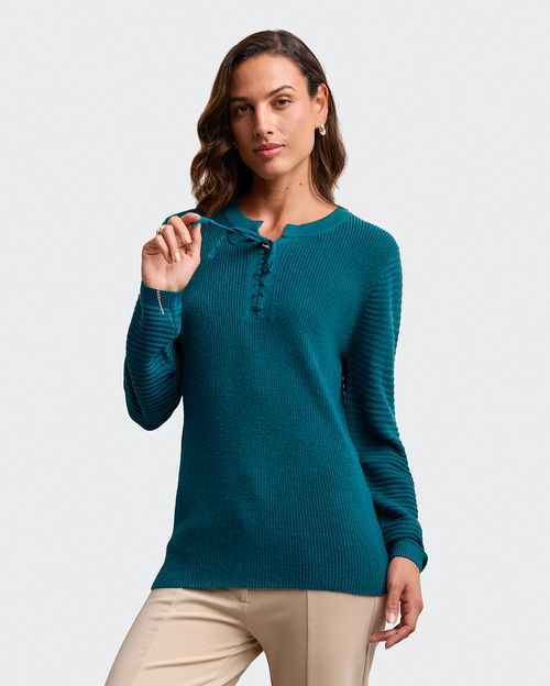 Chompa Mujer Zalam Turquesa