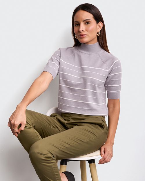 Chompa Mujer Valentina Lis3 Grey Fit Poly Htr