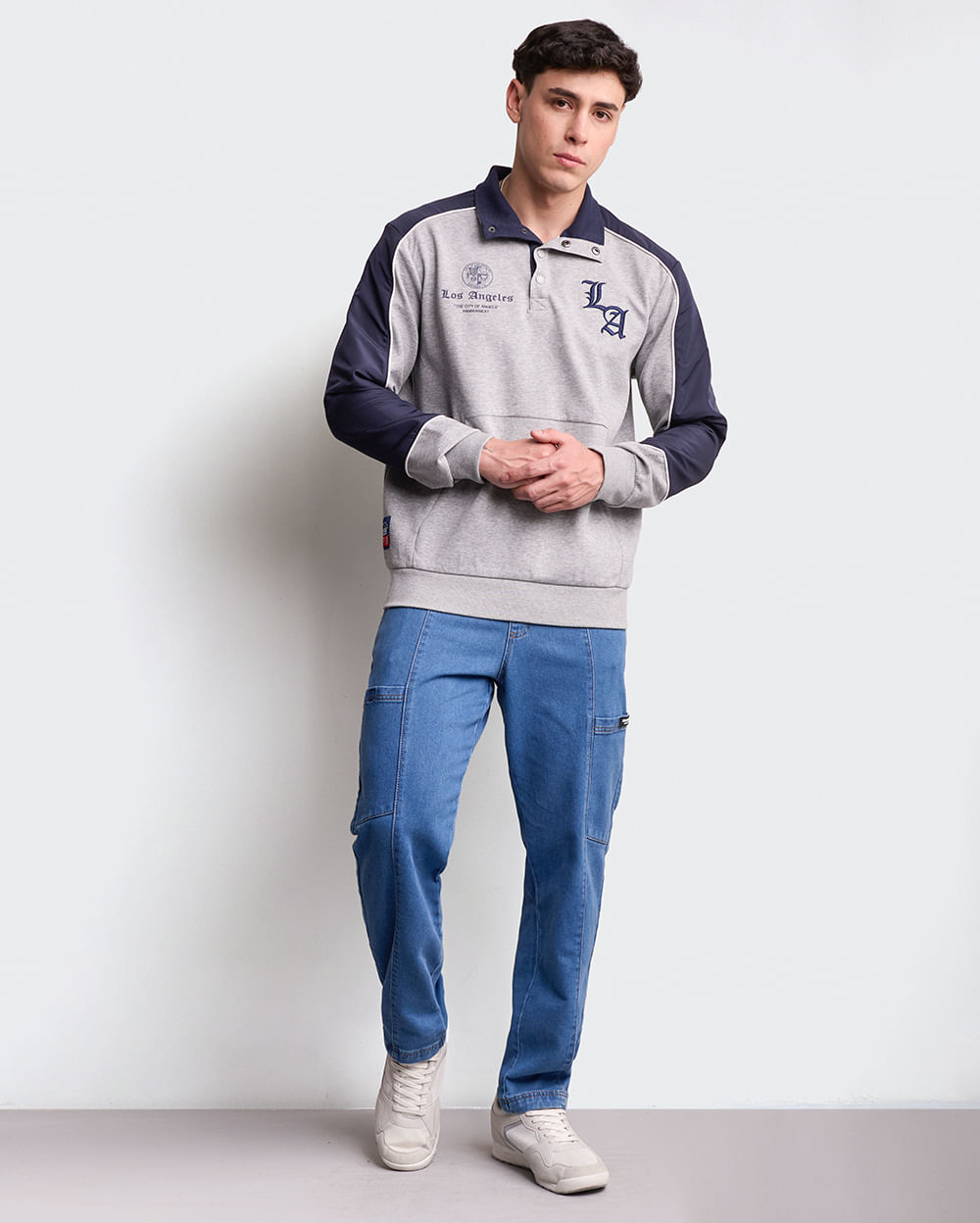 Polera-Hombre-Patch-Gris-Melange-M