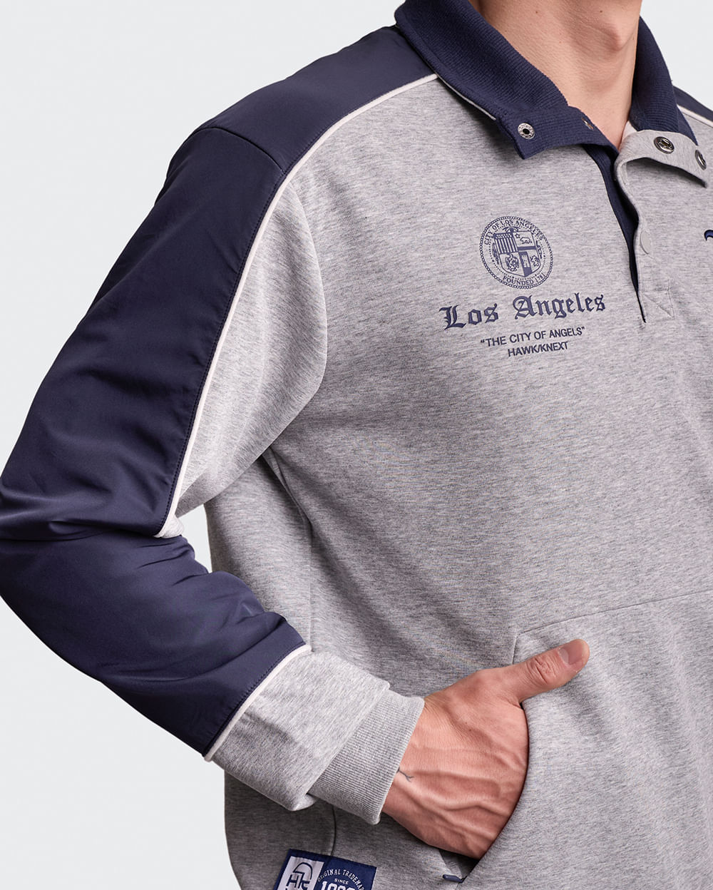 Polera-Hombre-Patch-Gris-Melange-M