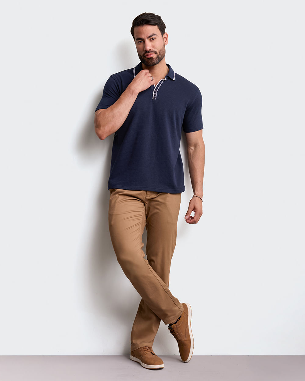 Polo-Cuello-Camisa-Hombre-Martel-Azul-Nautico-Seda-M