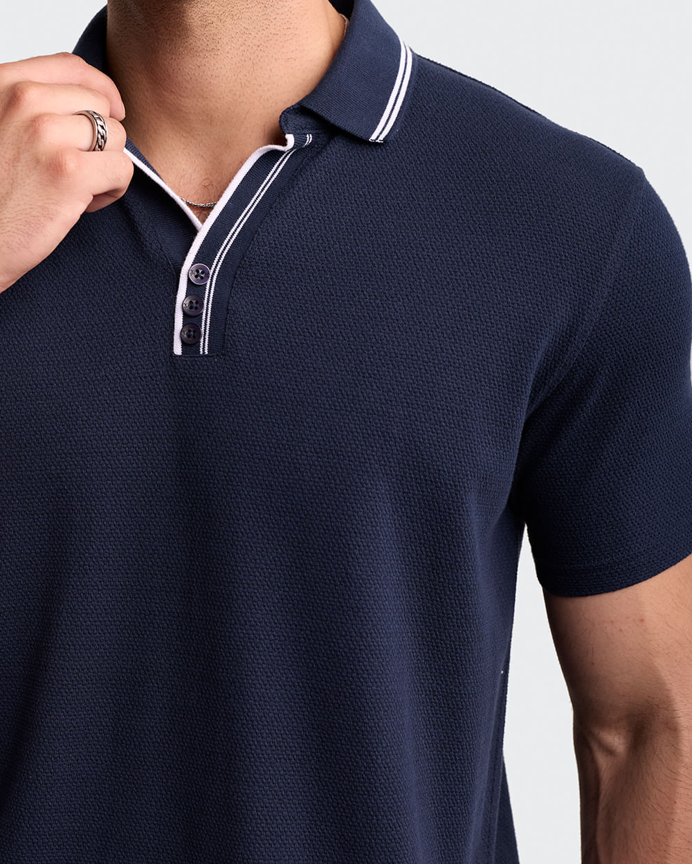 Polo-Cuello-Camisa-Hombre-Martel-Azul-Nautico-Seda-M