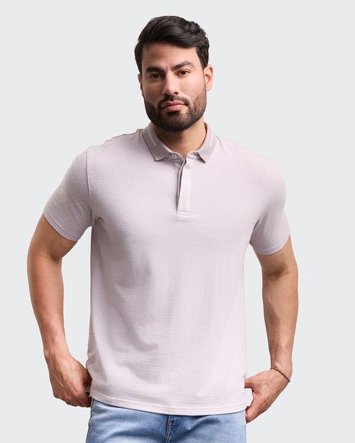 Polo Cuello Camisa Hombre Salazar Gris Claro
