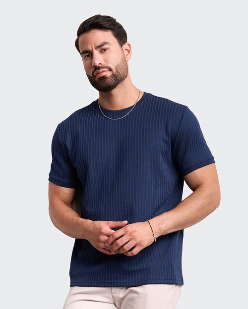 Polo Hombre Salas Azul Nautico Seda