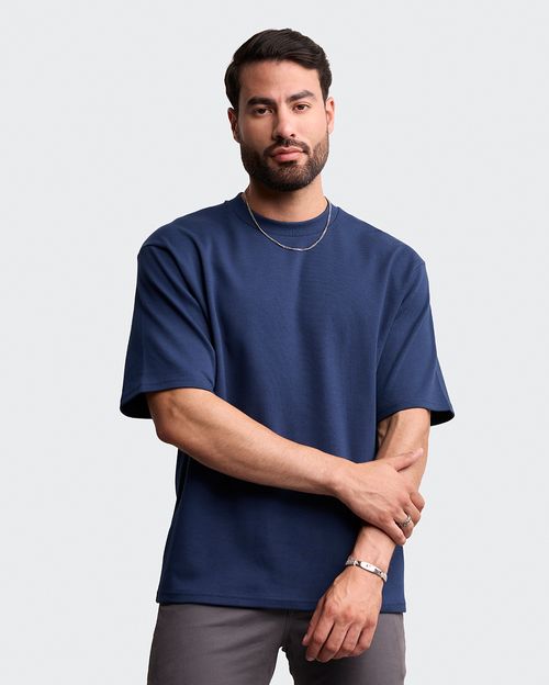 Polo Hombre Fernando Azul Nautico Seda